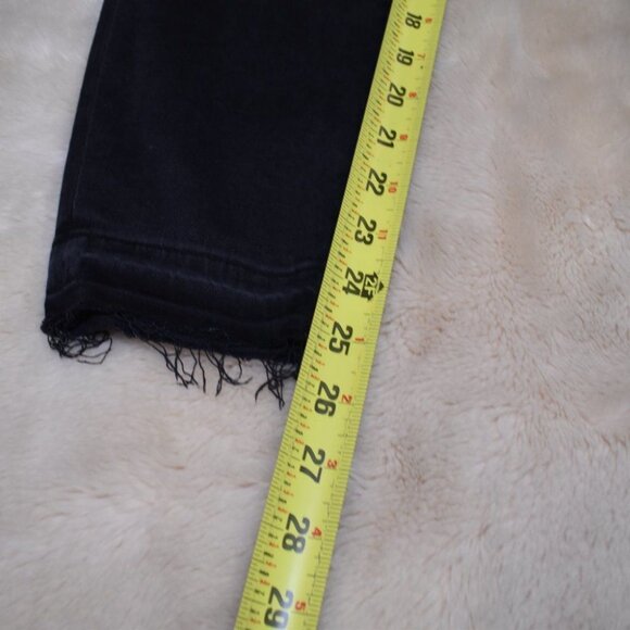 FRAME Le High Skinny Crop Jeans Black Stretch Denim Size 28 - Picture 10 of 11